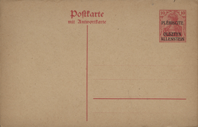 Germania Definitive Post Card Overprinted