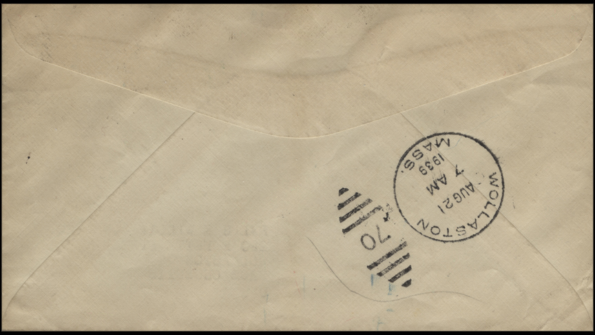 Sea Floor Post Office Cover (Backstamp)