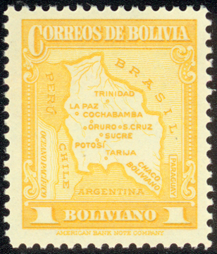 Bolivian Map Issue of 1935