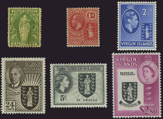 St. Ursula on stamps through many reigns