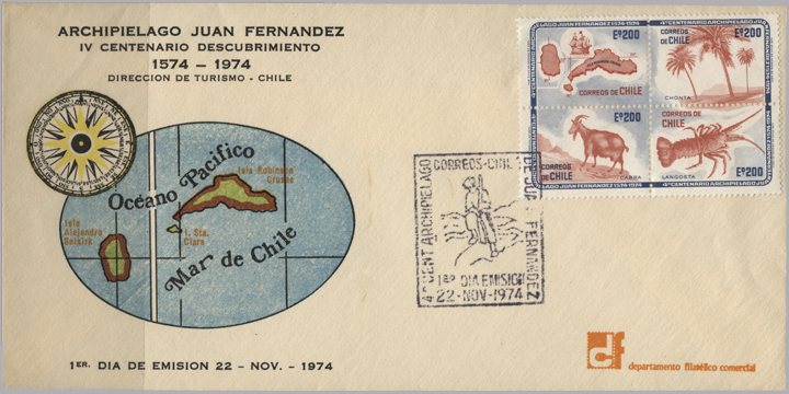 400th Anniversary of the Discovery of the Islas Juan Fernandez First Day Cover