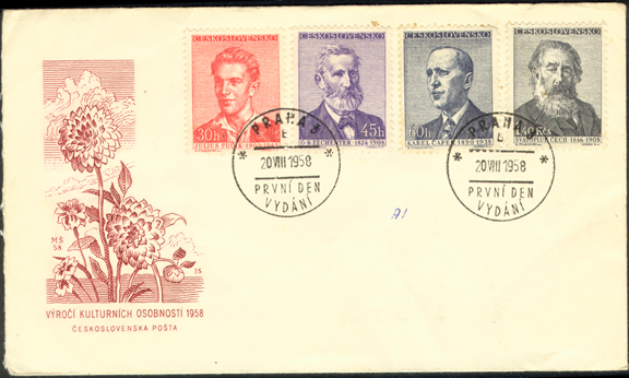Portraits of Famous Czechoslovakians First Day Cover