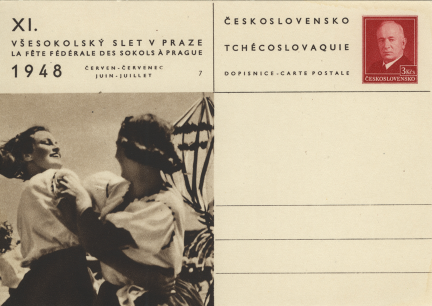 Pre-stamped Postcard for the XI Sokol Festival, Prague
