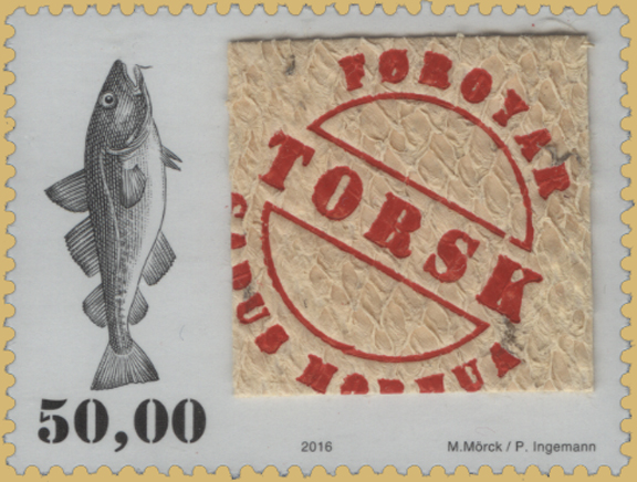 Stamp with Cod Skin in Design