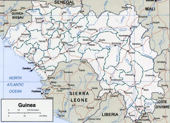 map of French Guinea