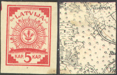 Stamps Printed on German War Maps