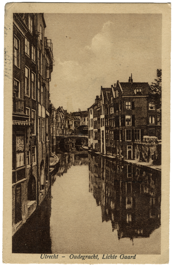 Post Card of Utrecht - Old Canal Light Garden