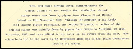 Pigeon Post Cover (Reverse)
