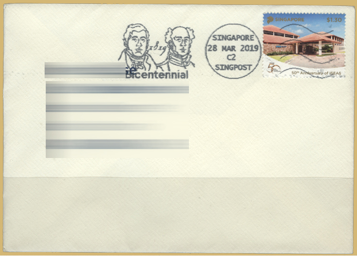 Cover with Cancellation for Singapore's Bicentennial