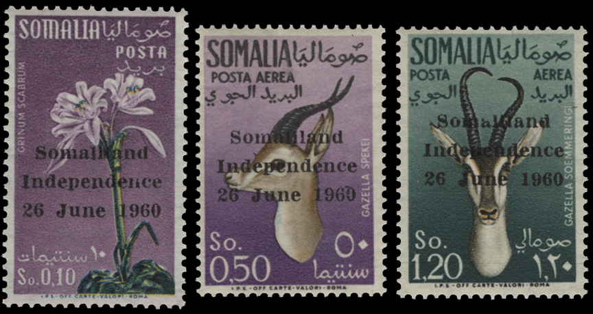 Overprints for the Independence of British Somaliland