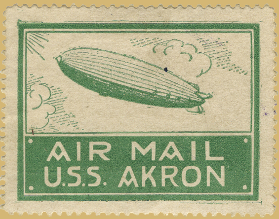 USS Akron Airmail Label