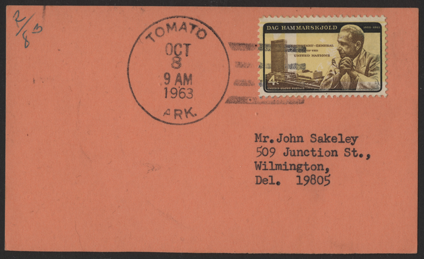Tomato, Arkansas Postmark, 1963