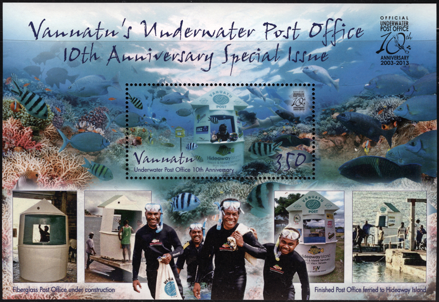 Tenth Anniversary of the Underwater Post Office Souvenir Sheet