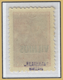 FILATELISTA WARSZAWA handstamp on reverse of stamps